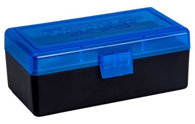 Picture of Berry's Ammo Box 38 Special 357 Mag Blue/Black Polypropylene 1.70" L X 0.40" 50Rd 