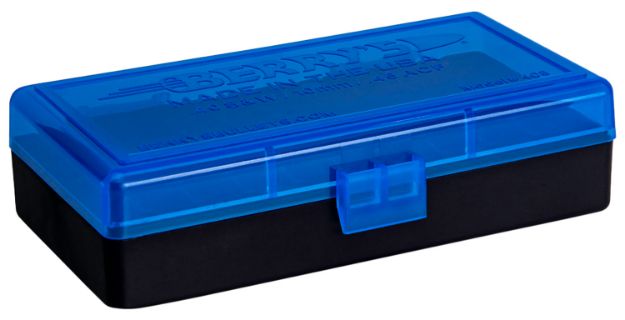 Picture of Berry's Ammo Box 40 S&W 45 Acp Blue/Black Polypropylene 1.35" L X 0.48" 50Rd 