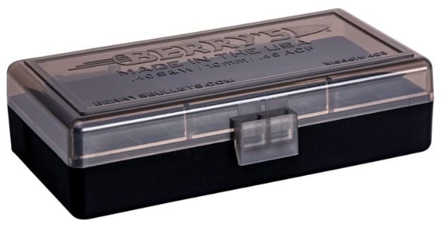 Picture of Berry's Ammo Box 40 S&W 45 Acp Smoke/Black Polypropylene 1.35" L X 0.48" 50Rd 