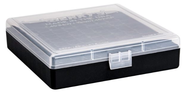 Picture of Berry's Ammo Box 40 S&W 45 Acp Clear/Black Polypropylene 1.27" L X 0.48" 100Rd 