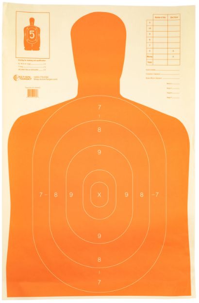 Picture of Action Target Qualification Economy Silhouette Hanging Paper Target 23" X 35" 100 Per Box 