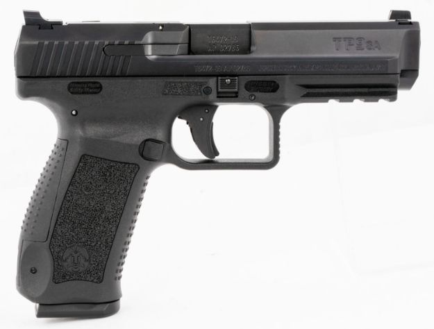 Picture of Canik Tp9sa Mod.2 9Mm Luger 18+1 4.46" Barrel, Black Frame W/Picatinny Accessory Rail, Serrated Steel Slide, Interchangeable Backstrap Grip, Includes 2 Magazines 