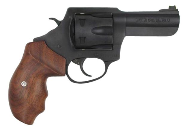 Picture of Charter Arms Professional Iii 357 Mag 6Rd 4.20" Stainless Steel Barrel, Cylinder & Frame W/Black Nitride+ Finish, Standard Hammer, Finger Grooved Wood Grip 