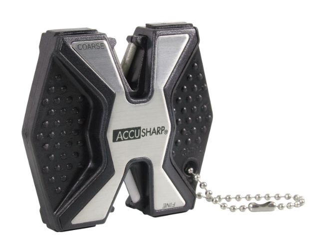 Picture of Accusharp Diamond Pro 2-Step Sharpener Hand Held Fine/Coarse Diamond, Ceramic Sharpener Black/White Aluminum 