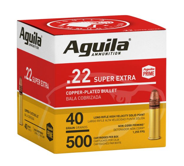 Picture of Aguila Super Extra Rimfire 22 Lr 40 Gr Copper-Plated Solid Point 500 Per Box/ 4 Cs 