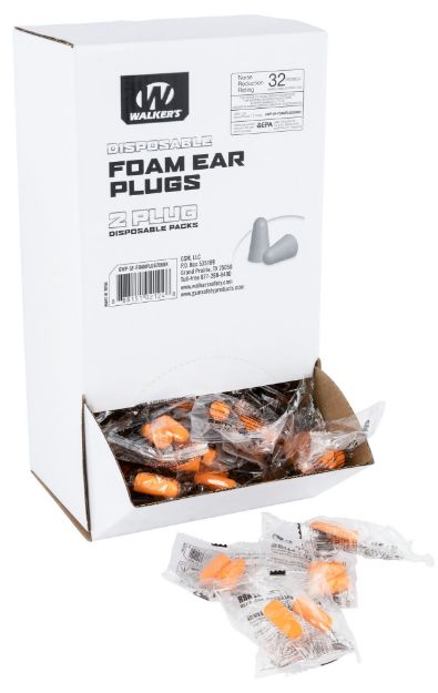 Picture of Walker's Foam Ear Plugs 32 Db Orange Adult 200 Per Box 