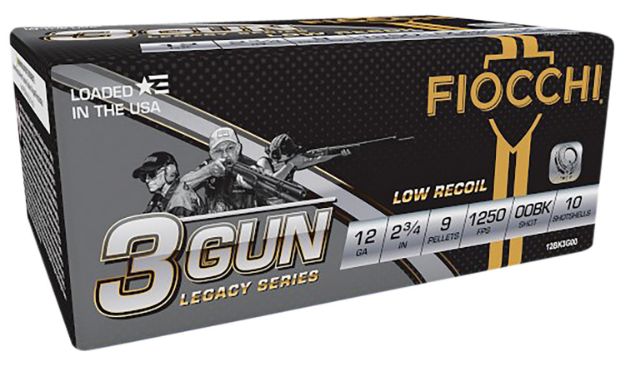Picture of Fiocchi 3-Gun Match Legacy Series 12 Gauge 2.75" 9 Pellets 00 Buck Shot 10 Per Box/ 25 Cs 