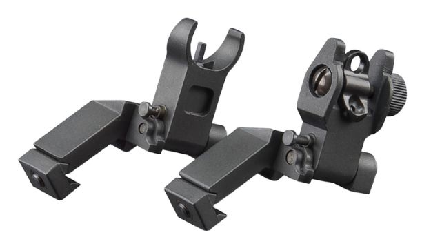 Picture of Aim Sports Ar Low Profile 45 Degree Flip-Up Sight Set Black Anodized 45 Degree Low Profile For Ar-15 