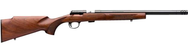 Picture of Browning T-Bolt Target/Varmint 22 Wmr 10+1 16.50" Bull Barrel, Removeable Muzzle Break, Blued Steel Receiver, Satin Black Walnut Stock With Monte Carlo Comb, Optics Ready 