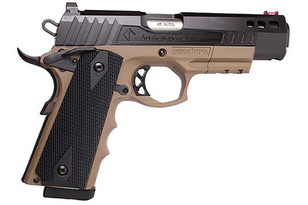 Picture of Ati Fxh-45 Hybrid Commander 45 Acp 4.25" 8+1 Flat Dark Earth Hardcoat Anodized Frame With Black Nitride Stainless Steel Slide & Black Polymer Grip 