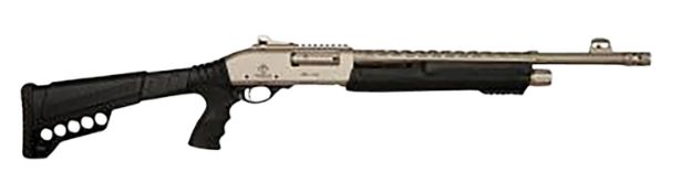 Picture of Ati Df-12 12 Gauge 3" 18" 4+1 Silver Marinecote Black Fixed Pistol Grip Stock 