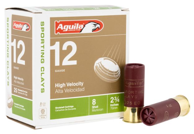 Picture of Aguila Sporting Clays High Velocity 12 Gauge 2.75" 1 Oz 8 Shot 25 Per Box/ 10 Cs 