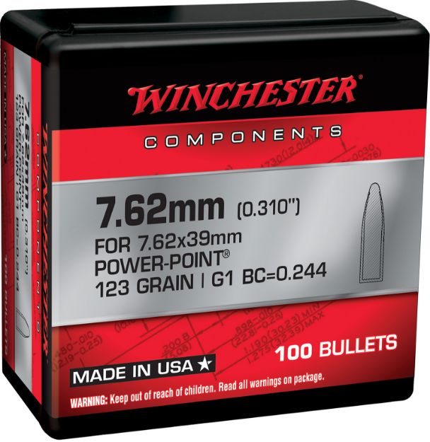 Picture of Winchester Ammo Centerfire Rifle Reloading 7.62Mm .310 123 Gr Power-Point (Pp) 