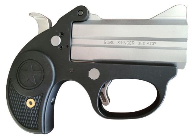 Picture of Bond Arms Stinger 380 Acp 2Rd 3" Matte Stainless Steel Barrel, Anodized 7075-T6 Aluminum Frame, Rebounding Hammer, Blade Front/Fixed Rear Sights, Rubber Grip, Manual Safety 
