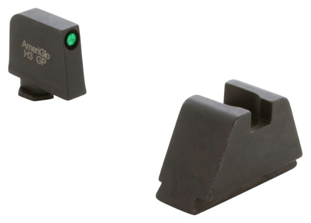 Picture of Ameriglo Optic Compatible Sight Set For Glock Black | 3Xl Tall Green Tritium With Black Outline Front Sight 3Xl Tall Black Rear Sight 