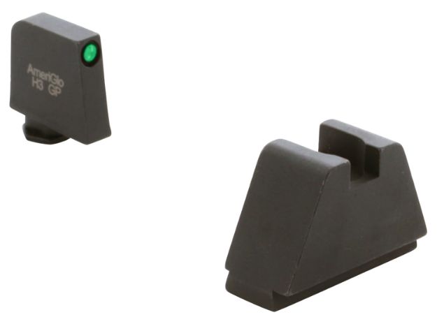 Picture of Ameriglo Optic Compatible Sight Set For Glock Black | 5Xl Tall Green Tritium With Black Outline Front Sight 5Xl Tall Black Rear Sight 
