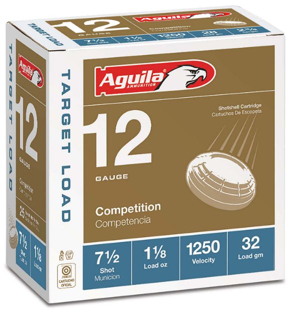 Picture of Aguila Target Load Competition 12 Gauge 2.75" 1 1/8 Oz 7.5 Shot 25 Per Box/ 10 Cs 