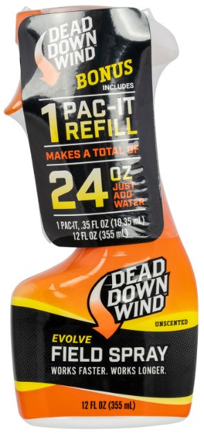 Picture of Dead Down Wind Evolve Field Spray Pac-It Combo Odor Eliminator Unscented Scent 24 Oz Trigger Spray 