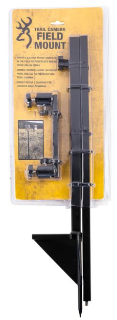 Picture of Browning Trail Cameras Field Mount Fits Browning Trail Cameras Black Powder Coated Steel 