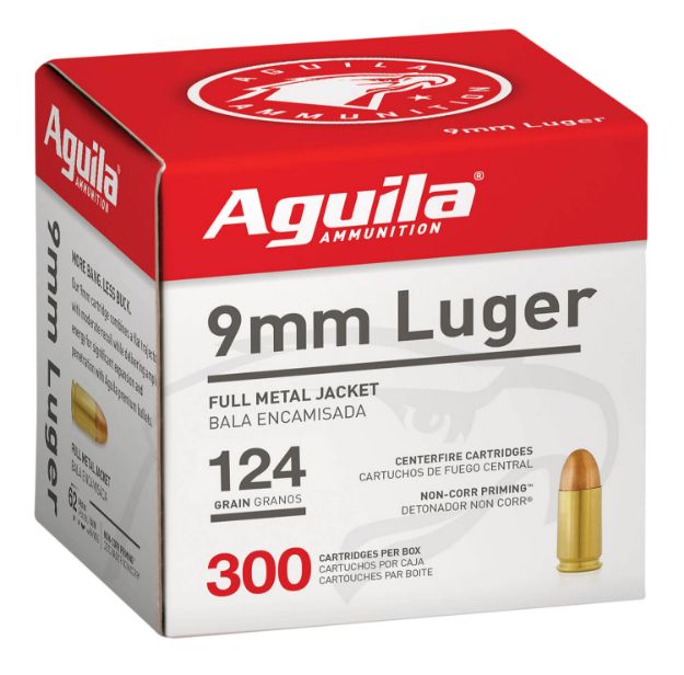 Picture of Aguila Target & Range Handgun 9Mm Luger 124 Gr Full Metal Jacket (Fmj) 300 Per Box/ 4 Cs 