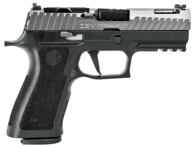 Picture of Zev Z320 Xcarry 9Mm Luger Caliber With 17+1 Capacity, Black Finish Picatinny Rail Frame, Serrated/Optic Cut Titanium Gray Stainless Steel Ported Slide & Polymer Grip 