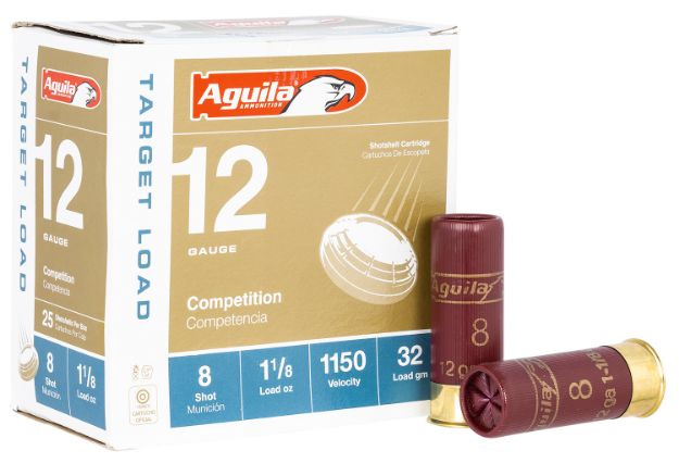 Picture of Aguila Target Load Competition 12 Gauge 2.75" 1 1/8 Oz 8 Shot 25 Per Box/ 10 Cs 