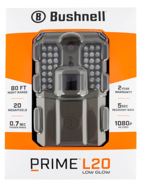Picture of Bushnell Prime L20 Brown, Text Lcd Display, 3,12,20Mp Resolution, Red Glow Flash, Sd Card Slot/Up To 32Gb Memory 