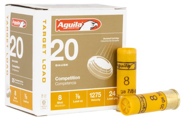 Picture of Aguila Target Load Competition 20 Gauge 2.75" 7/8 Oz 8 Shot 25 Per Box/ 10 Cs 