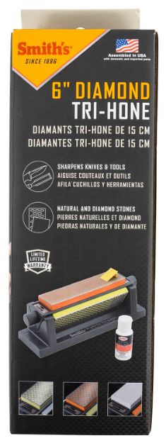 Picture of Smiths Products Tri-Hone Diamond Sharpener Coarse Coarse/Fine/Natural Gray 
