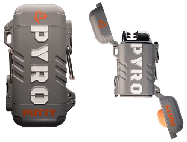 Picture of Pyro Putty Dual Arc Elite Lighter Gray 2.63" Long Includes Usb Cable/Lanyard 
