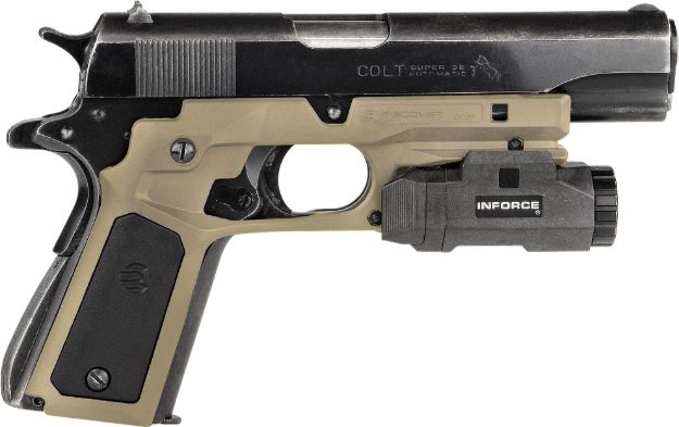 Picture of Recover Tactical Frame Grip Tan Polymer Frame With Interchangeable Black & Tan Panels For Standard Frame 1911 