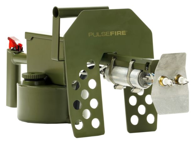 Picture of Exothermic Technologies Pulsefire Lrt *Ca Approved Green Powder Coated Aluminum 10 Ft Flame Range 25.70" Long Fuel Gasoline/Gasoline, Diesel Mix Includes Battery/Battery Charger 