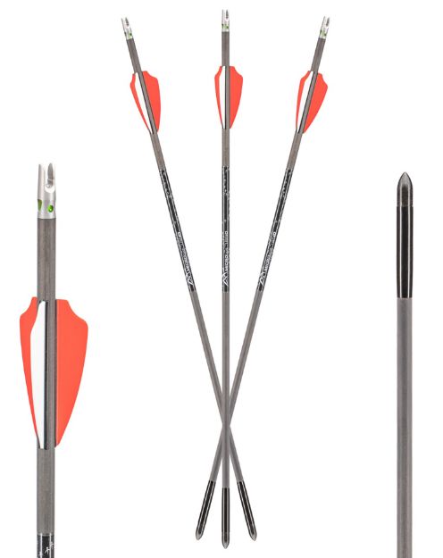Picture of Axe Crossbows Axe 440 Bolt Combo Pack Gray/Orange/White 19" 3 Bolts And 3 Lighted Nocks 