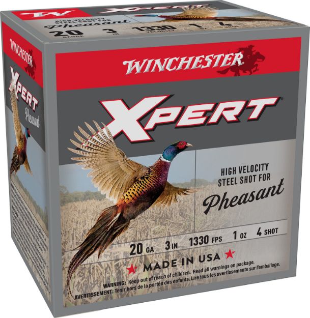 Picture of Winchester Ammo Xpert Pheasant Lead Free High Velocity 20 Gauge 3" 1 Oz 1330 Fps 4 Shot 25 Bx/10 Cs 