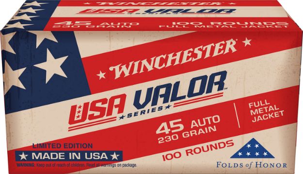 Picture of Winchester Ammo Usa Valor Target 45 Acp 230 Gr Full Metal Jacket (Fmj) 100 Per Box/ 5 Cs 