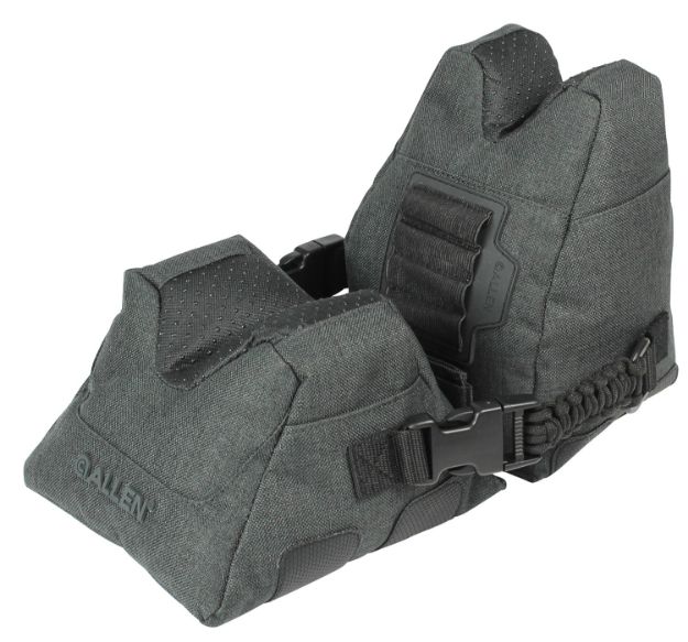 Picture of Allen Eliminator Shooting Rest Prefilled Front And Rear Bag Made Of Gray Polyester, Weighs 4.50 Lbs, 11.50" L X 7.50" H & Side Release Buckles 