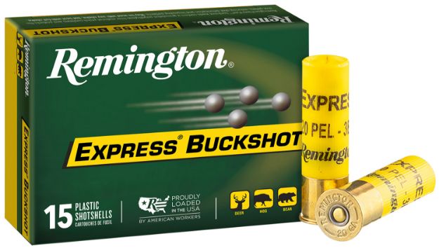 Picture of Remington Ammunition Express Buckshot 20 Gauge 2.75" 000 Buck Shot 15 Per Box/ 5 Cs 