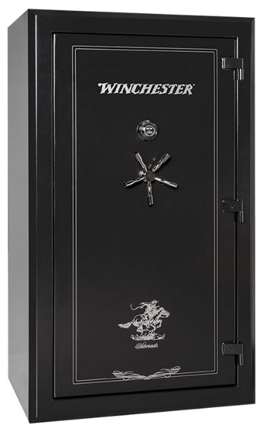 Picture of Winchester Safes Silverado 51 Electronic Entry Black Powder Coat 10 Gauge Steel Holds Up To 48 Long Guns Fireproof- Yes 