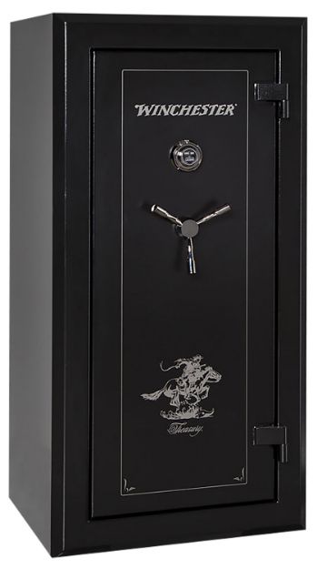 Picture of Winchester Safes Treasury 26 Electronic Entry Black Powder Coat Holds Up To 26 Long Guns Fireproof- Yes 