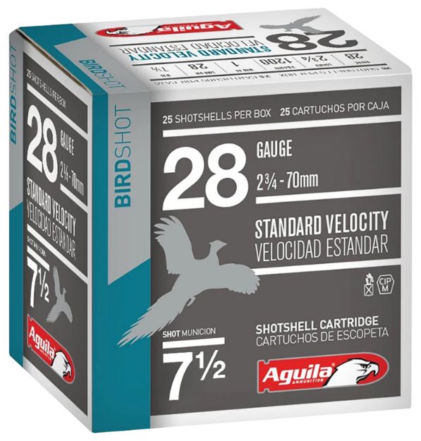 Picture of Aguila Birdshot Standard Velocity 28 Gauge 2.75" 1 Oz 7.5 Shot 25 Per Box/ 10 Cs 