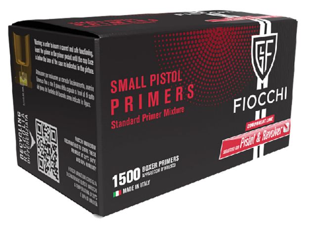 Picture of Fiocchi By American Ammo Small Pistol Primer For Pistols & Revolvers 1500 Per Box/ 8 Boxes Per Case 