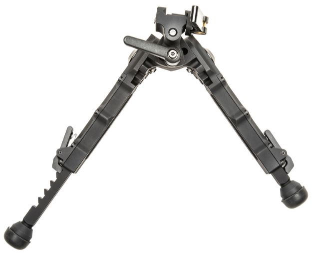 Picture of Accu-Tac Br-4 G2 Arca Spec Bipod Made Of Black Hardcoat Anodized Aluminum With Arca Style Rail Attachment, Steel Feet & 5.75"-8.25" Vertical Adjustment 