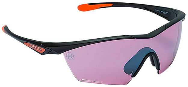 Picture of Beretta Usa Clash Shooting Glasses Purple Lens Black With Orange Accents Frame 