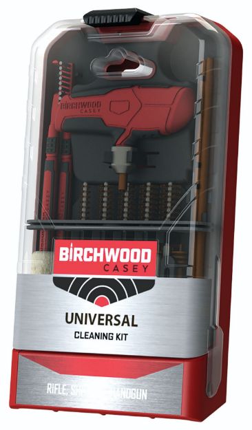 Picture of Birchwood Casey Universal Cleaning Kit Multi-Caliber/Multi-Gauge 22 Pieces Black/Red 