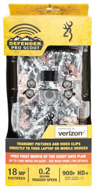 Picture of Browning Trail Cameras Defender Pro Scout Verizon Camo 18Mp Resolution Sd Card Slot/Up To 512Gb Memory Features .25"-20 Tripod Socket 