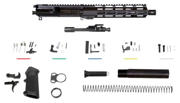 Picture of Aim Sports Complete Build Kit 5.56X45mm Nato 10.50" Black Nitride Barrel 7075-T6 Aluminum Black Anodized Receiver 10" M-Lok Handguard For Ar-15 
