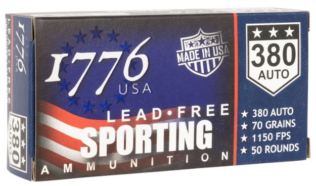 Picture of 1776 Usa Lead Free Sporting 380 Acp 70 Gr Lead Free Ball 50 Per Box/20 Cs 
