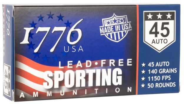 Picture of 1776 Usa Lead Free Sporting 45 Acp 140 Gr Lead Free Ball 50 Per Box/ 20 Cs 