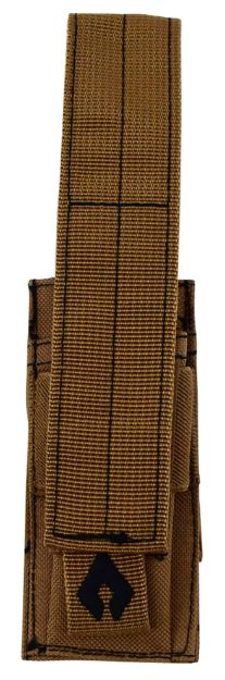 Picture of Advance Warrior Solutions Single Mag Pouch Pistol Tan 600D Pvc Polyester Molle 