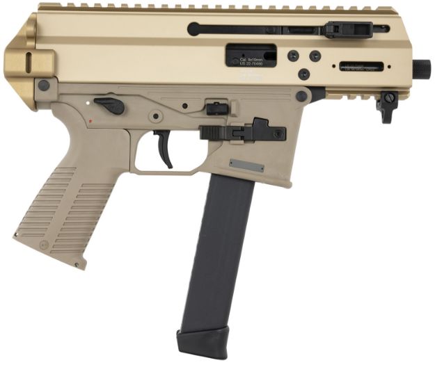 Picture of B&T Firearms Apc9k 9Mm Luger 33+1 4.30", Coyote Tan, Tele Brace Adapter, Polymer Grip, Ambi Controls (Glock Compatible Mag) 